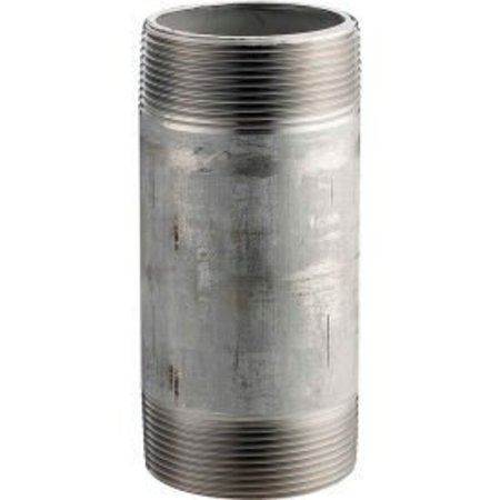 MERIT BRASS 1-1/2 In. X 6 In. 304 Stainless Steel Pipe Nipple - 16168 PSI - Sch. 40 - Domestic 4024-600